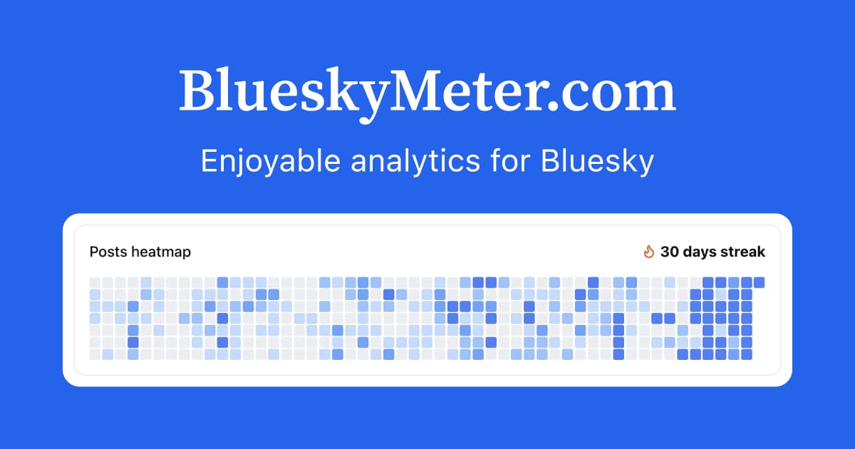 Screenshot of Bluesky Meter website