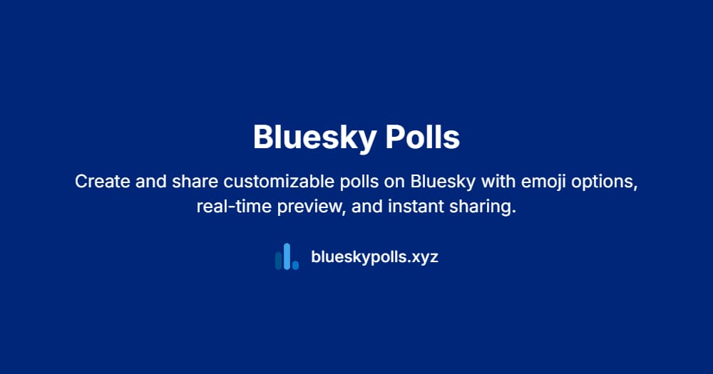 Screenshot of Bluesky Polls website